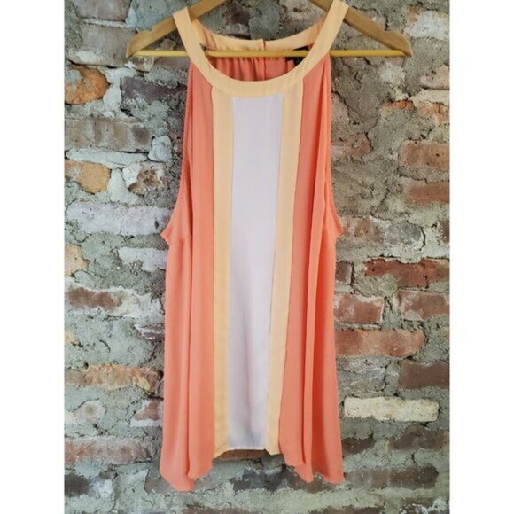 torrid Tops - Torrid Tank Top Womens Plus Size 2 2x Shirt Flowy Orange Peach